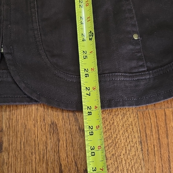 Liz&Me Women's Plus16 Dark Brown Denim Utility Zipper Barn Style Pocket Jacket - Picture 16 of 16